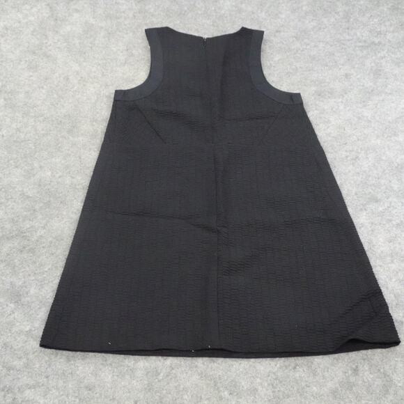 Armani Exchange Dress Womens 6 Ribbed Textured Breezy Summer Swing Black Cotton - Picture 11 of 12